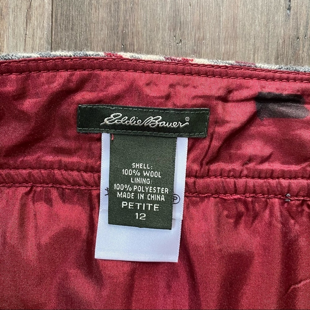 Eddie Bauer wool plaid wrap‎ skirt - Picture 5 of 10